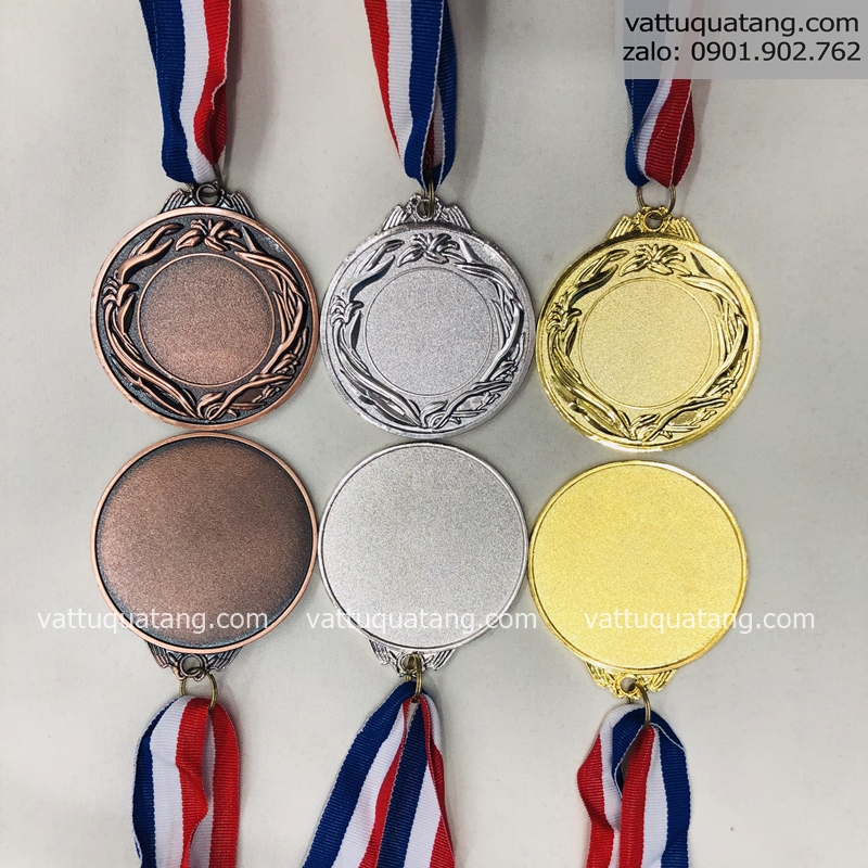 Combo 50 cái Phôi huy chương lá lúa, huy chương kim loại trơn chưa in