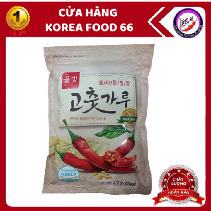 Ớt bột hàn quốc allbit loại đặc biệt chuyên dùng làm các loại kim chi dạng vảy gói 1kg