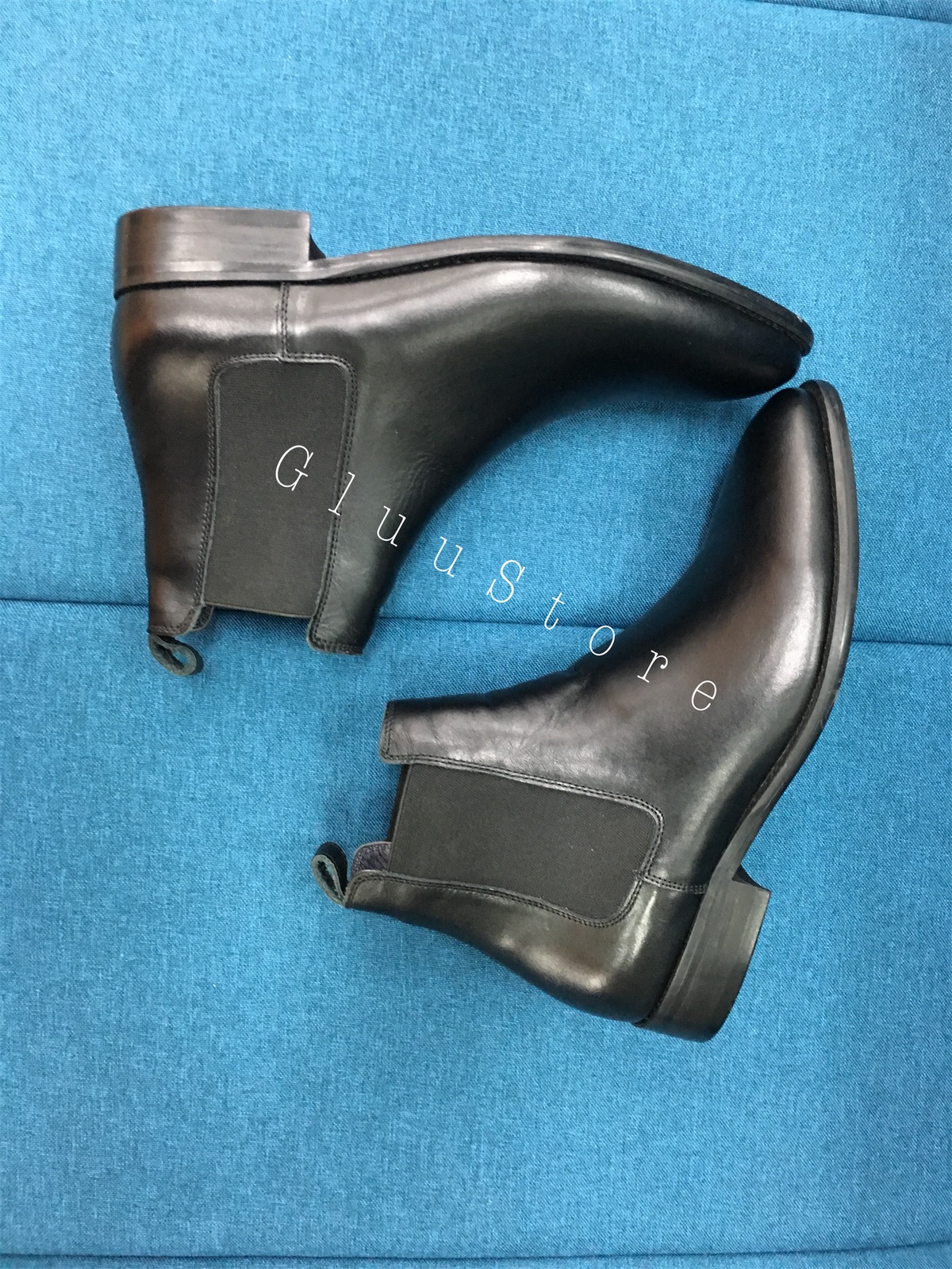 Giày da nam Chelsea Boots da bò thật Đế Phíp Gỗ Plus 2020