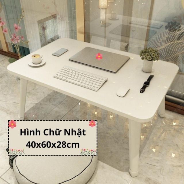 Bàn học gấp gọn ngồi bệt, bàn chân nhựa cứng 40x60cm mặt gỗ MDF loại đẹp