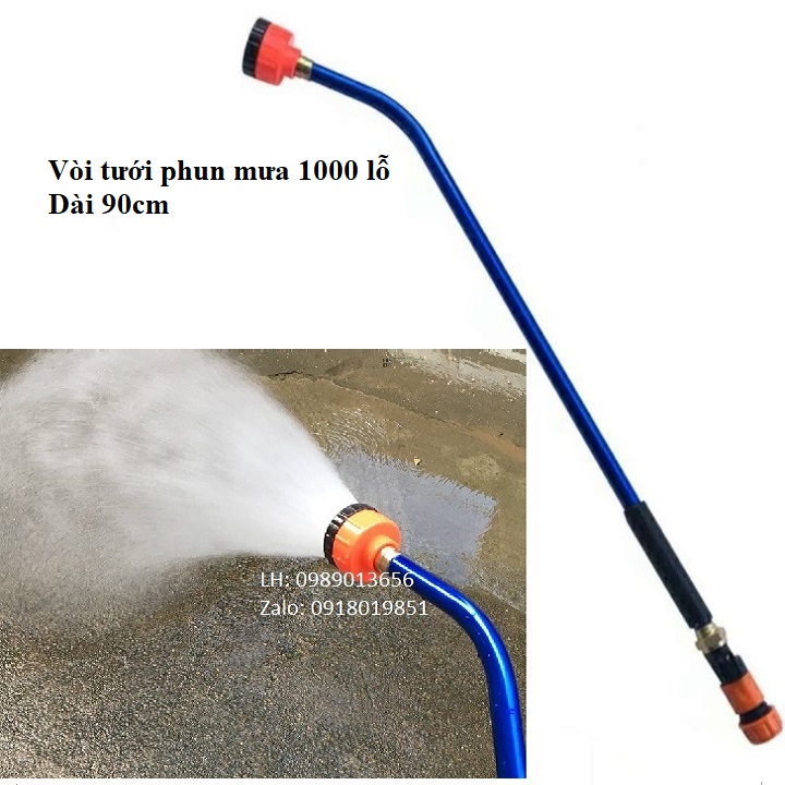 Vòi tưới phun mưa cầm tay 1000 và 400 lỗ dài 60cm, 90cm - Béc tưới cây cầm tay