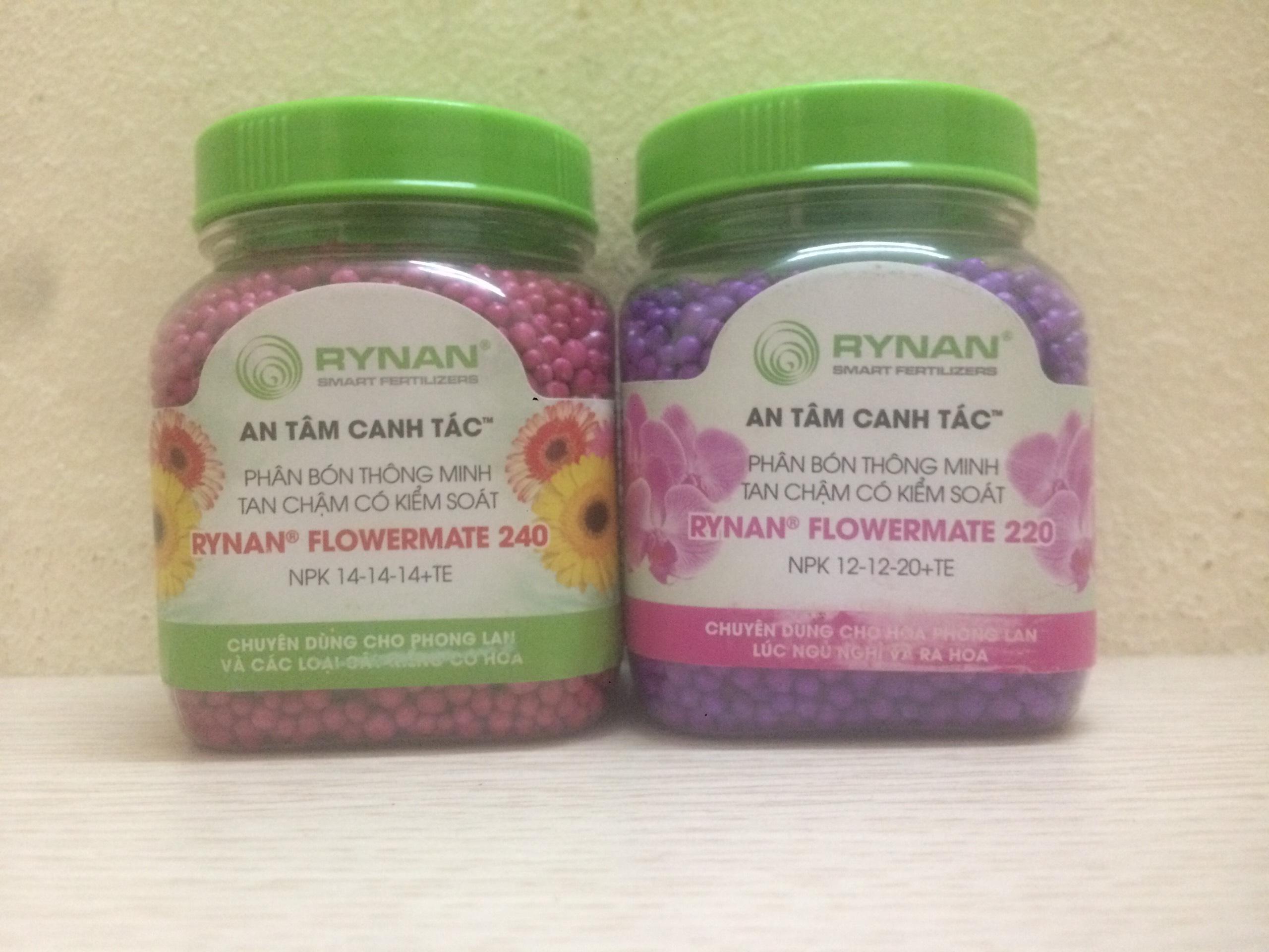 Combo phân bón thông minh - tan chậm có kiểm soát Rynan Flowermate 240 và Rynan Flowermate 220