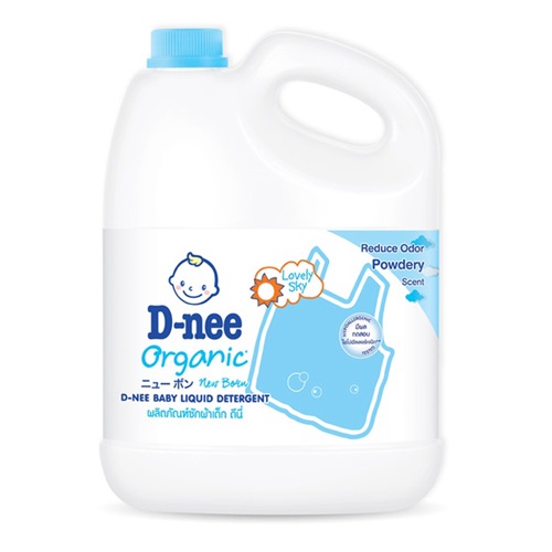 Nước giặt quần áo em bé Dnee organic xanh 3L