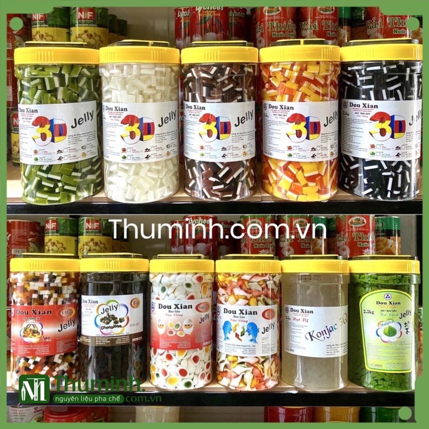 Thạch rau câu douxian 2.5kg có đủ mùi