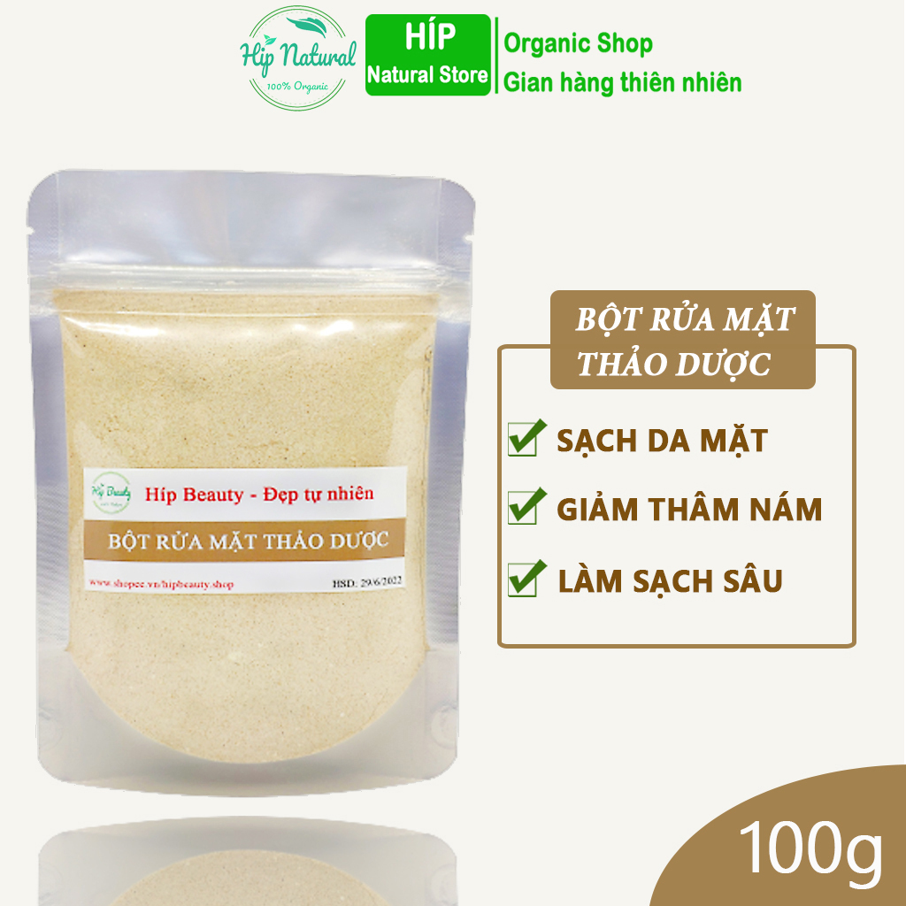 Bột rửa mặt thảo dược organic 100GR
