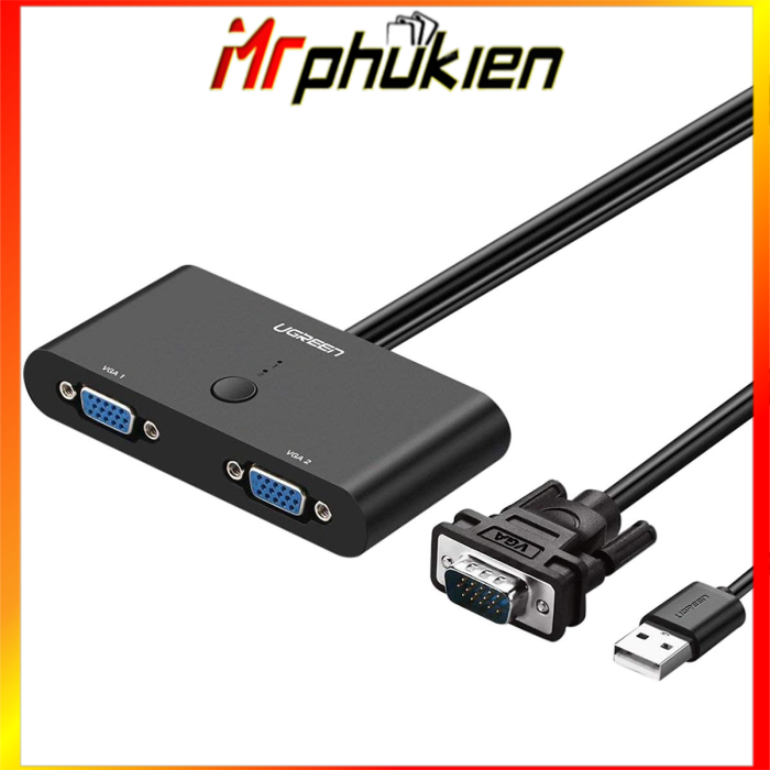 Bộ chuyển mạch vga 2 cổng ugreen 30711 - mrcomputer