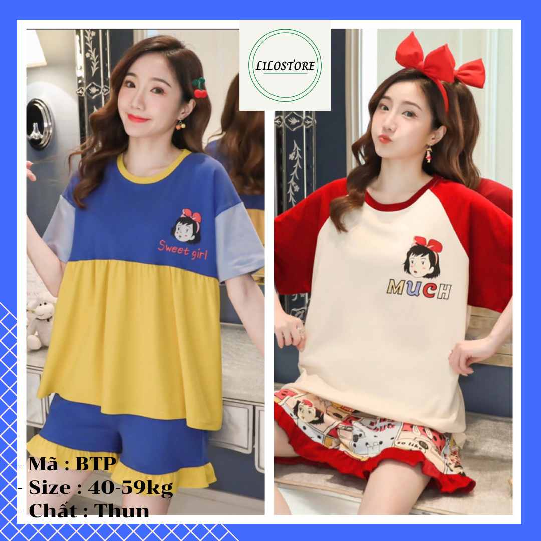 [HCM] Đồ bộ nữ mặc nhà dễ thương I Đồ bộ lửng nữ mặc ở nhà chất thun Hàn Quốc dưới 59kg I Đồ thun nữ mặc nhà I Đồ bộ mặc nhà nữ I Đồ bộ nữ I Đồ ngủ nữ I Set đồ bộ nữ I Đồ bộ nữ đẹp I Đồ ngủ nữ.