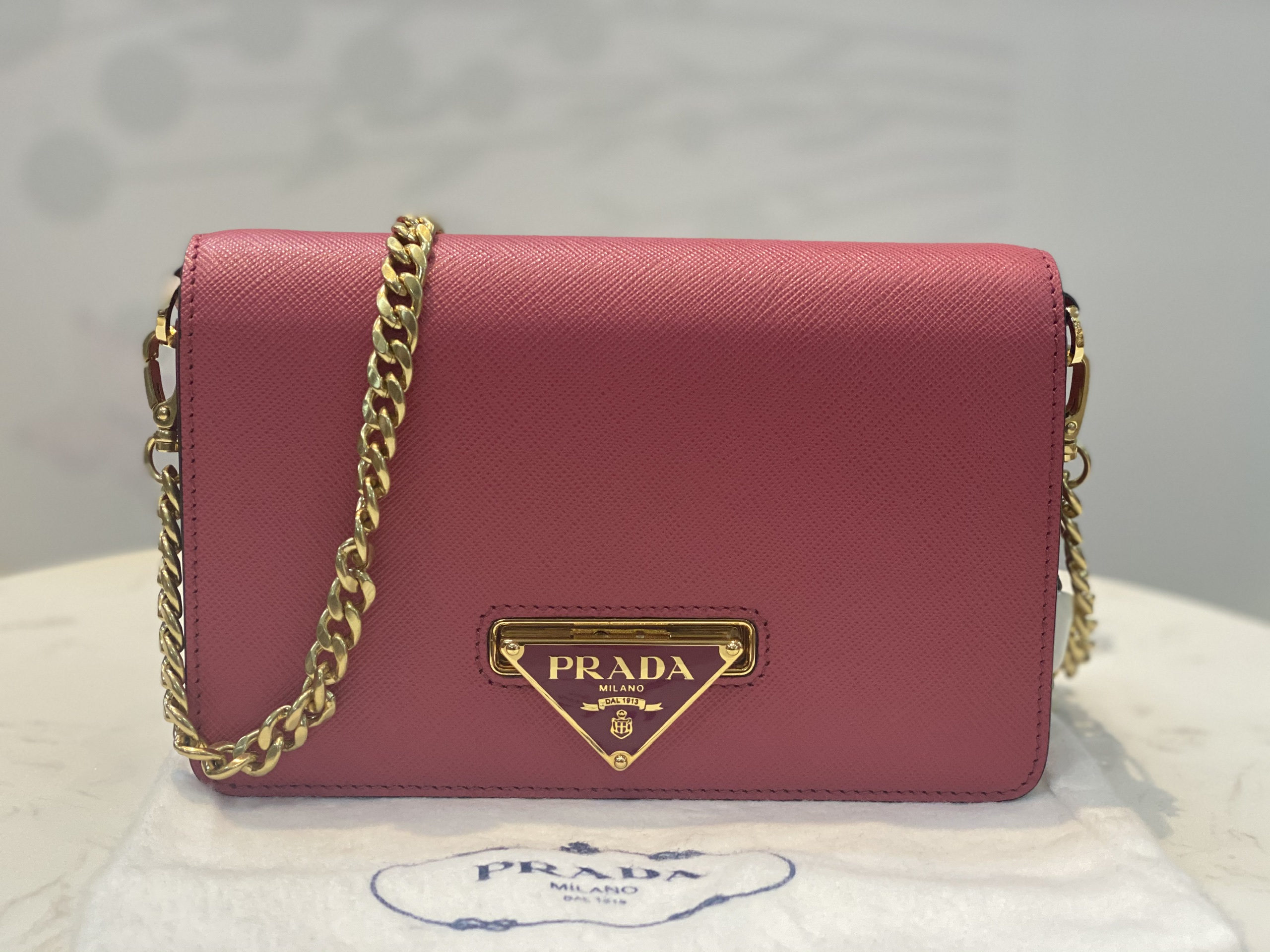 Túi Xách Nữ Prada Bandoliera Red Leather Handbag Red 