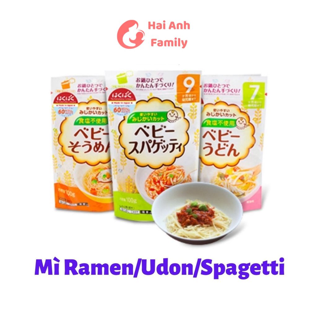 Mì Somen/Udon/Spaghetti cho bé ăn dặm nhập khẩu Nhật Bản - 100g