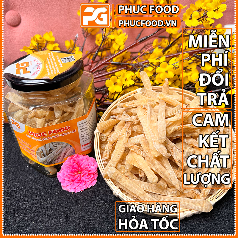Sá sùng khô cao cấp quan lạn vân đồn quảng ninh loại 1 chuẩn giá gốc đóng gói 100 gam, 200 gam chuyên quà biếu tặng
