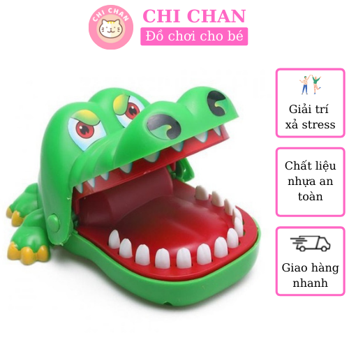 Đồ chơi cá sấu nha sĩ - Đồ chơi khám răng cá sấu loại 15x8x10cm dành cho đội nhóm siêu vui nhộn