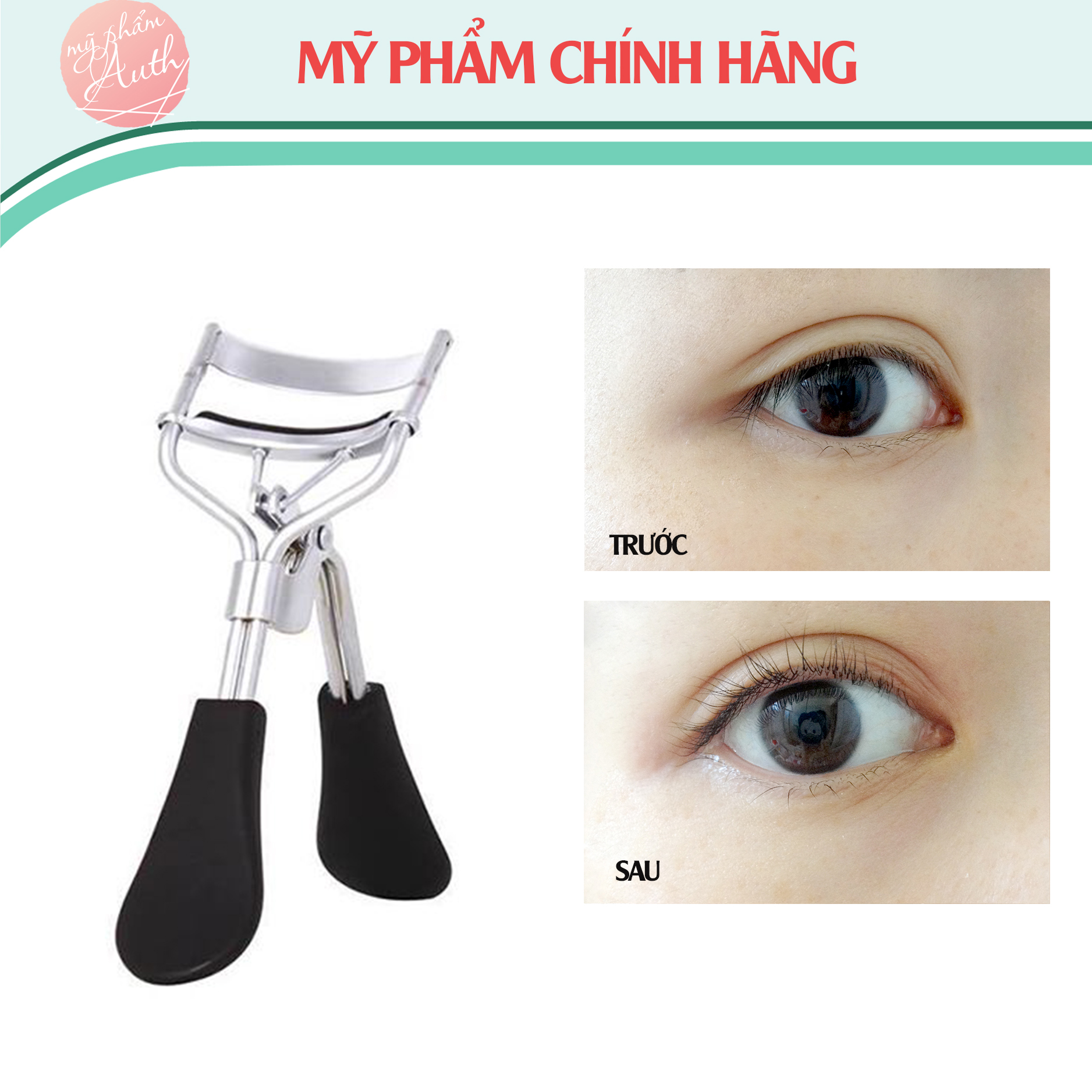 Kẹp bấm mi có nẹp silicon cho mi cong tự nhiên và chống gãy mi - màu ngẫu nhiên