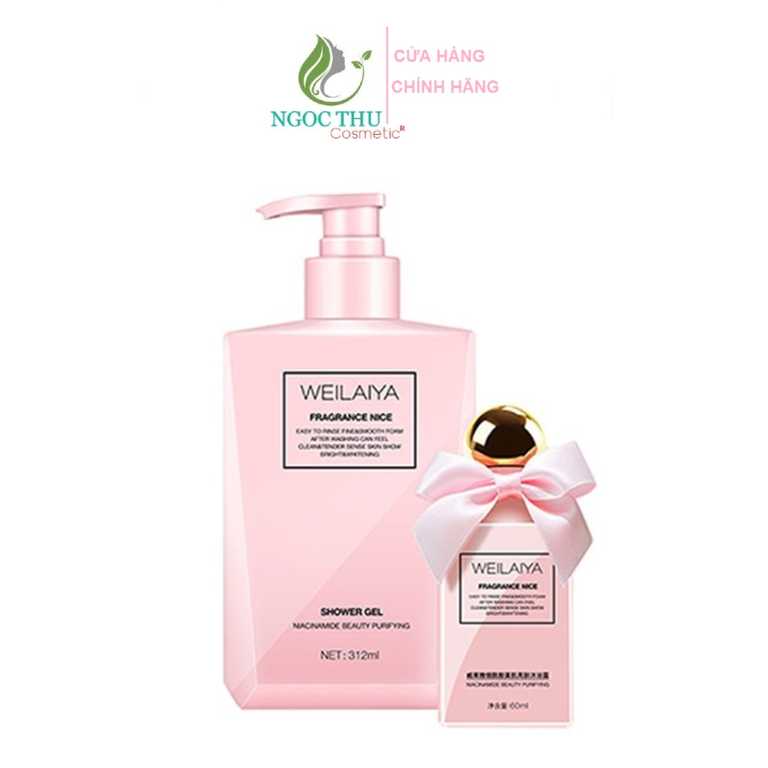 [HCM]Sữa Tắm Dưỡng Ẩm  Dưỡng Trắng WEILAIYA Trứng Cá Tầm Làn Da Căn Bóng Mịn Màng