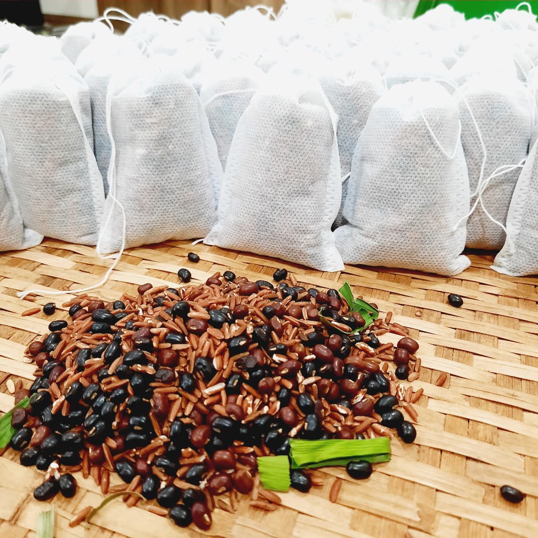 1kg Trà túi lọc Dakfoodfamily, trà gạo lứt đậu đen