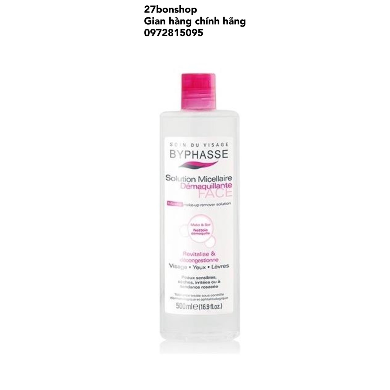 Nước Tẩy Trang Byphasse Solution Micellaire Démaquillante Face 500ml