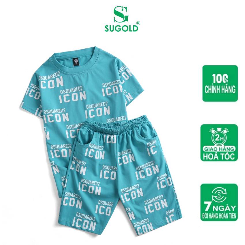 Đồ bộ bé trai SUGOLD chất liệu cotton cao cấp sợi thoáng mát cho bé từ 15kg đến 46kg RZM42