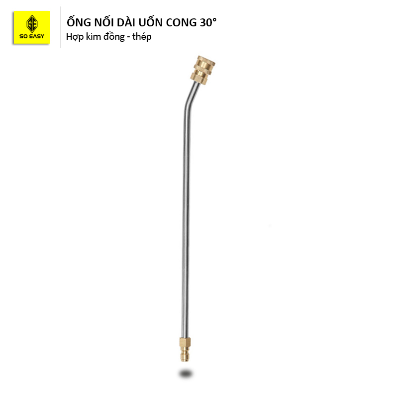 Thanh nối cong So Easy Ống nối uốn cong 30, 90 độ,chữ U kiêm béc phun gắn vòi xịt rửa áp lực cao- Ren nối nhanh 1/4 inch