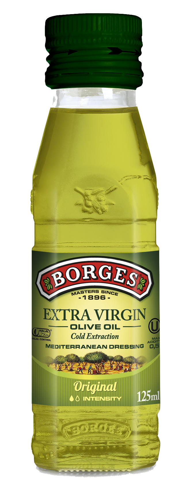 Dầu ôliu nguyên chất 100 % extra virgin – hiệu borges 125ml