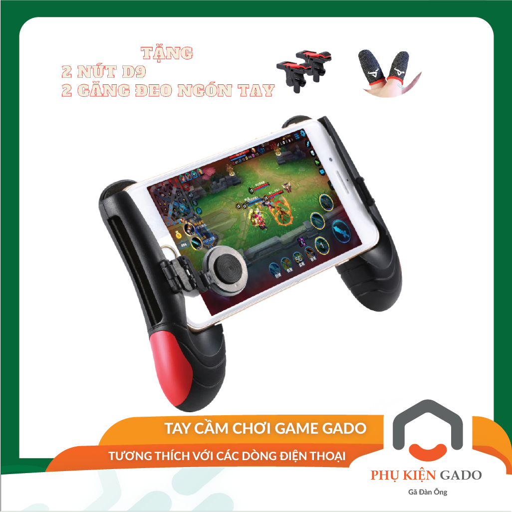 Tay cầm chơi game GADO tay cầm có nút di chuyển và nút hỗ trợ chơi game Liên Quân Mobile Pubg Ros Free Fire