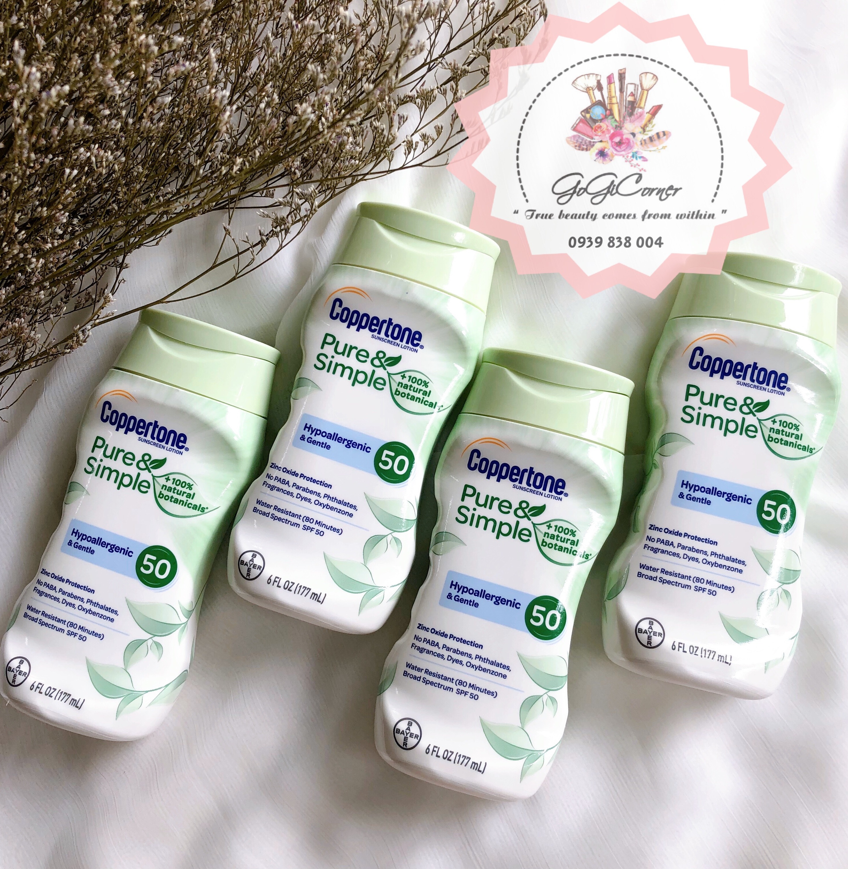 KEM CHỐNG NẮNG CHO TRẺ EM COPPERTONE PURE AND SIMPLE SUNSCREEN LOTION SPF 50 177ML