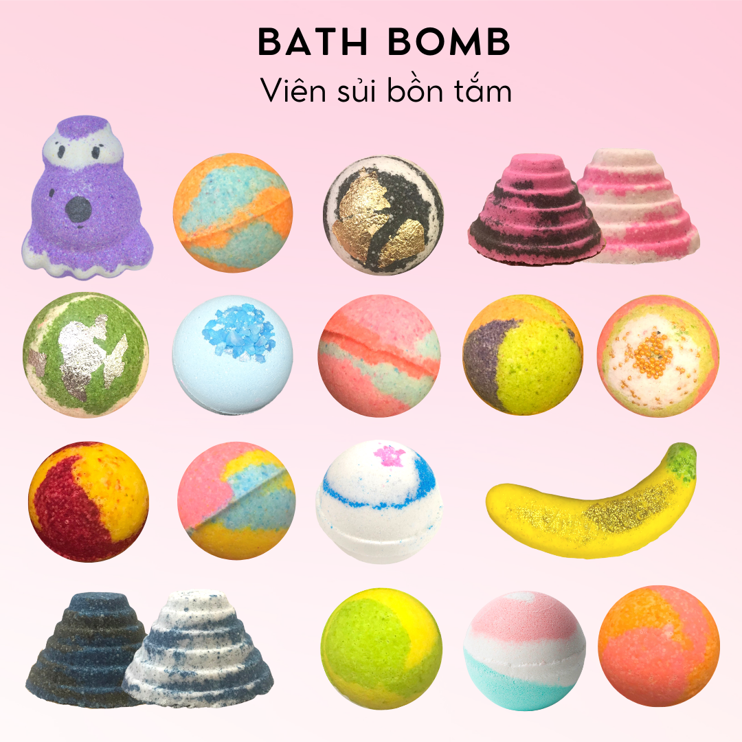 TỔNG HỢP [Mẫu mới] Bath bomb / Viên sủi bồn tắm / Bom tắm / chăm sóc cơ thể
