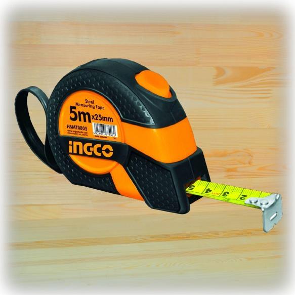 5mx25mm thước cuộn thép nền vàng ingco hsmt0805
