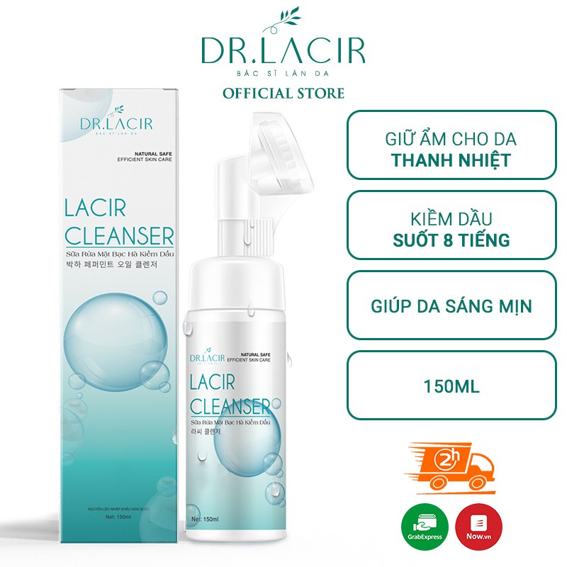Sữa rửa mặt bạc hà cho da dầu dr.lacir
