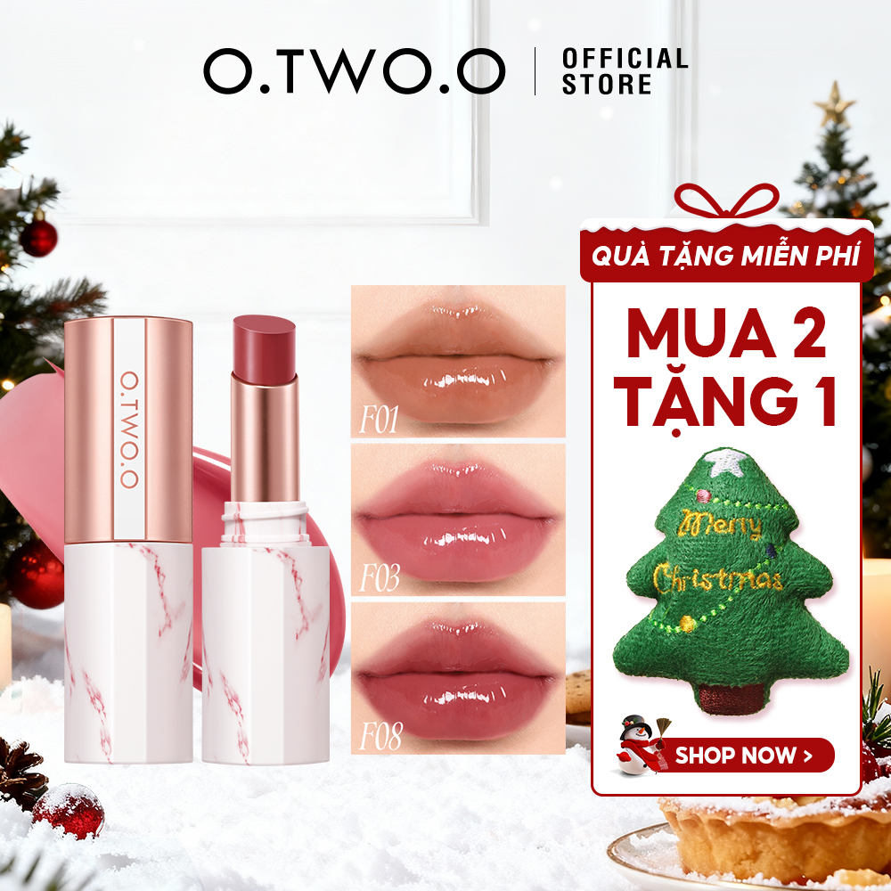 O.TWO.O son môi dạng lỏng Son Dưỡng Môi Son Thỏi Dưỡng Môi Trang Điểm Cho Môi Căng Mọng Màu Lâu Trôi Hiệu Ứng Gương Cảm Giác Mát Lạnh Chứa Dầu Hạt Hoa Trà Phục Hồi Môi