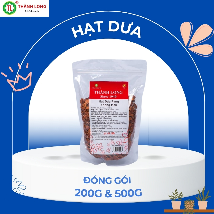 Hạt dưa rang không màu 200g/500g - mứt tết - việt nam
