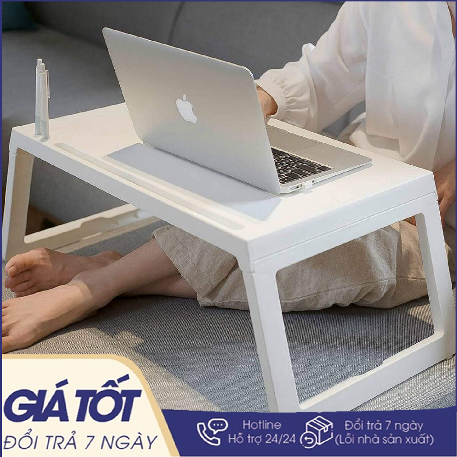 Bàn học gấp gọn để laptop có khe để Ipad gấp tiện dụng gọn gàng chắc chắn, dễ di chuyển - Bàn học sinh - Bàn nhựa gấp đa năng