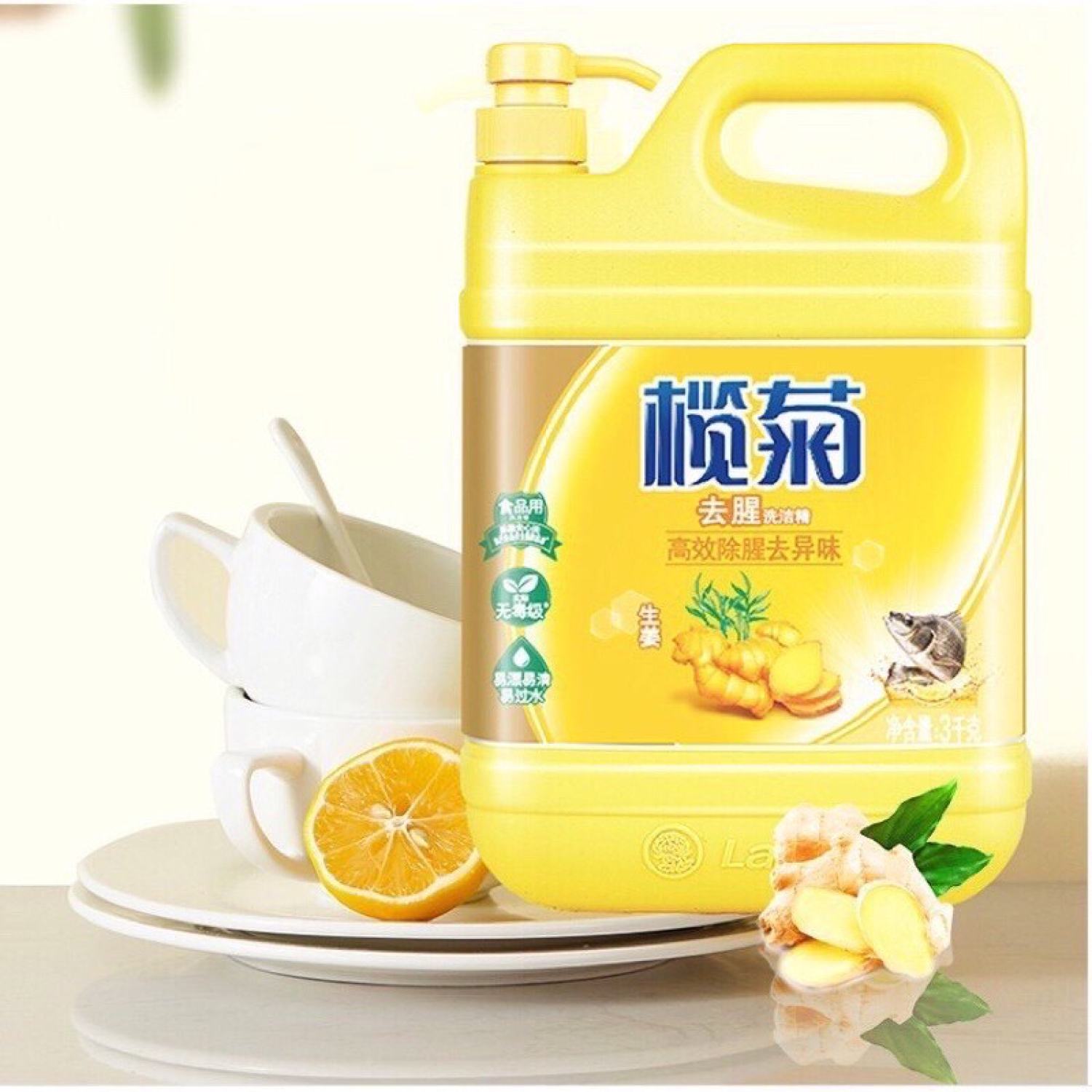 Nước rửa bát gừng hàng nội địa can 1,5l