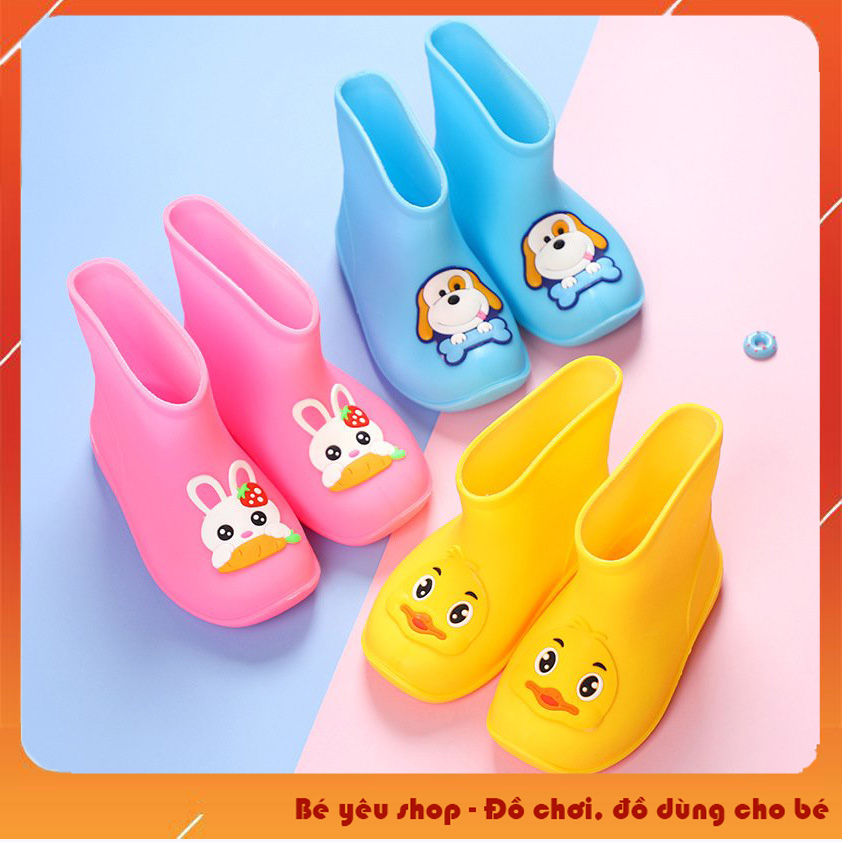 Ủng cao su đi mưa cổ ngắn cao cấp cho bé gái và bé trai - Ủng trẻ em thời trang