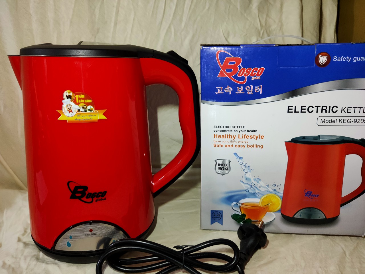 Ấm siêu tốc keg-9209 2.0lit