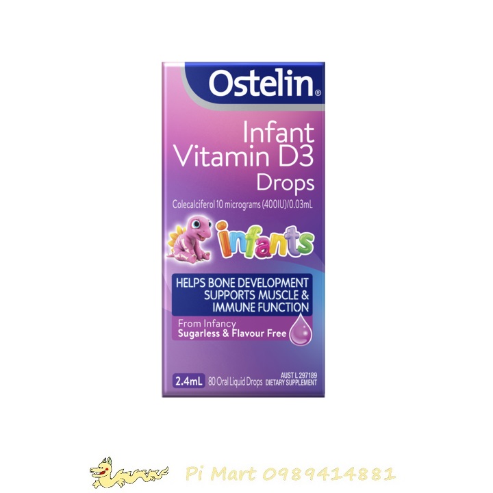 Ostelin Infant Vitamin D3 Drops 2,4ml (Vitamin D3 dạng giọt)