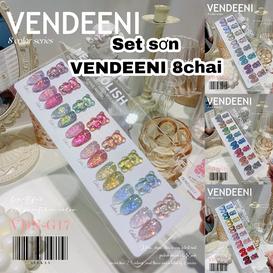 Set sơn vendeeni 8 chai tặng kèm bảng màu