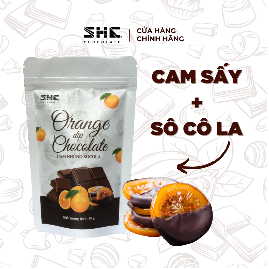 Cam nhúng Socola - Túi 50g - SHE Chocolate - Tốt cho sức khỏe