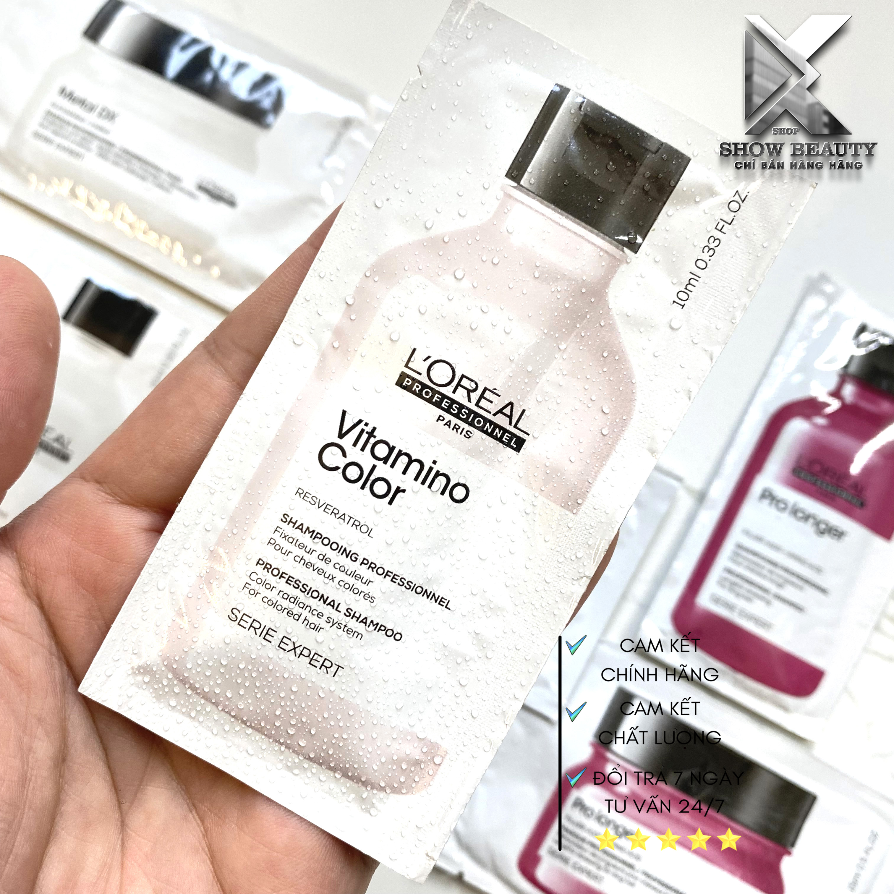Dầu Gội Hấp Ủ Giữ Màu Tóc Nhuộm Vitamino Resveratrol - Loreal Professionnel
