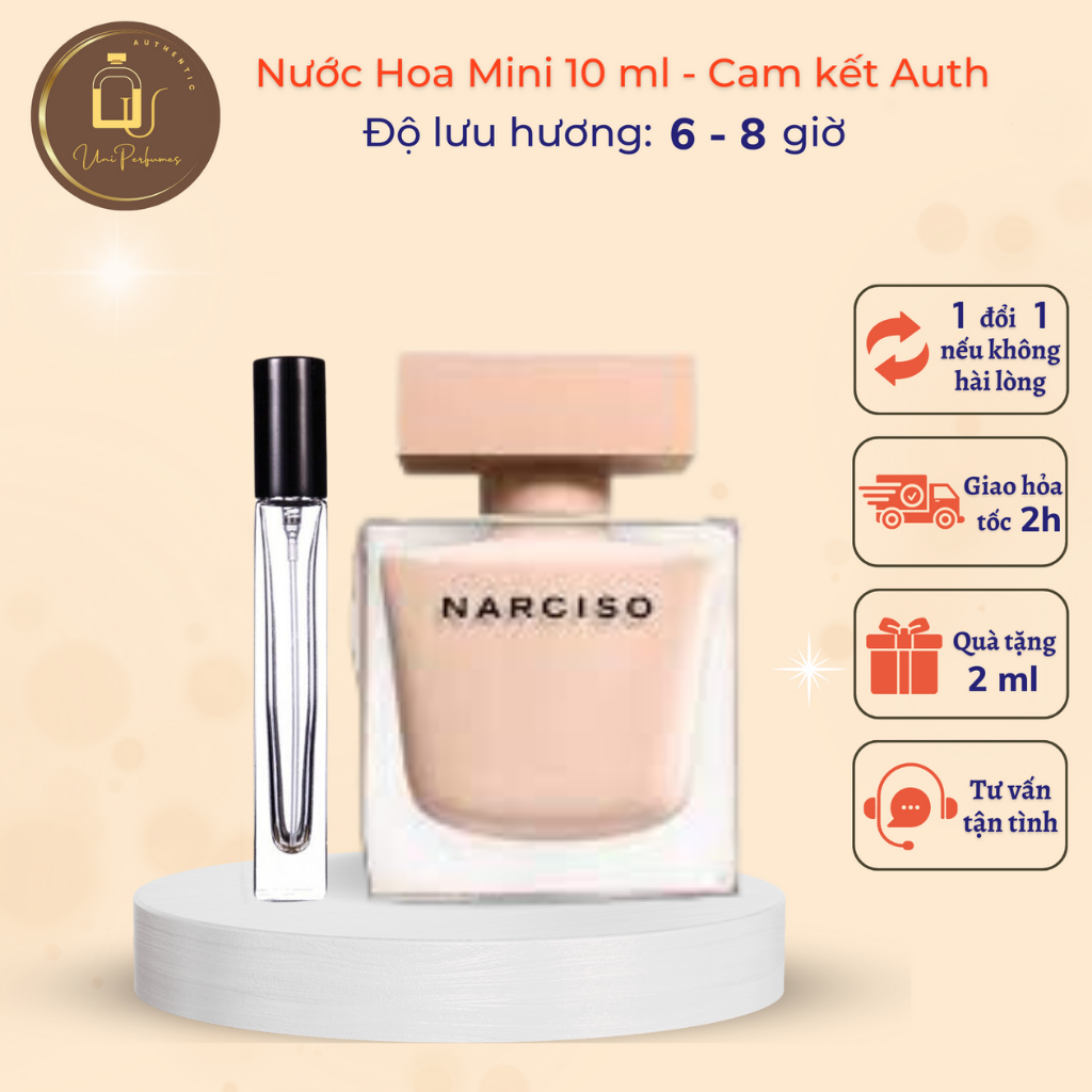 Nước hoa Narciso Poudree EDP 5ml 10ml bí ẩn quyến rũ