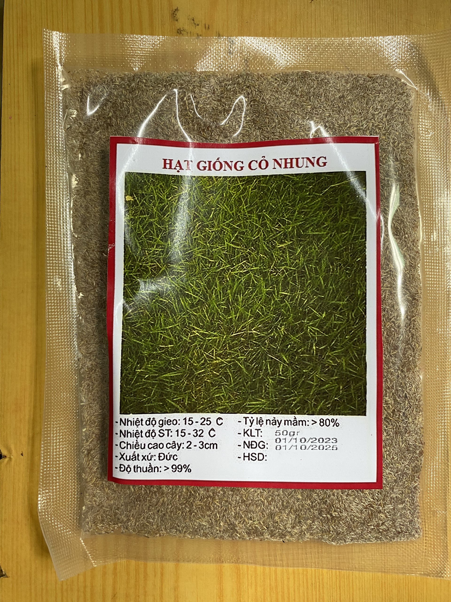 Gói 50gram hạt giống cỏ nhung nhật dể trồngchịu nhiệt tốtphát triển nhanh