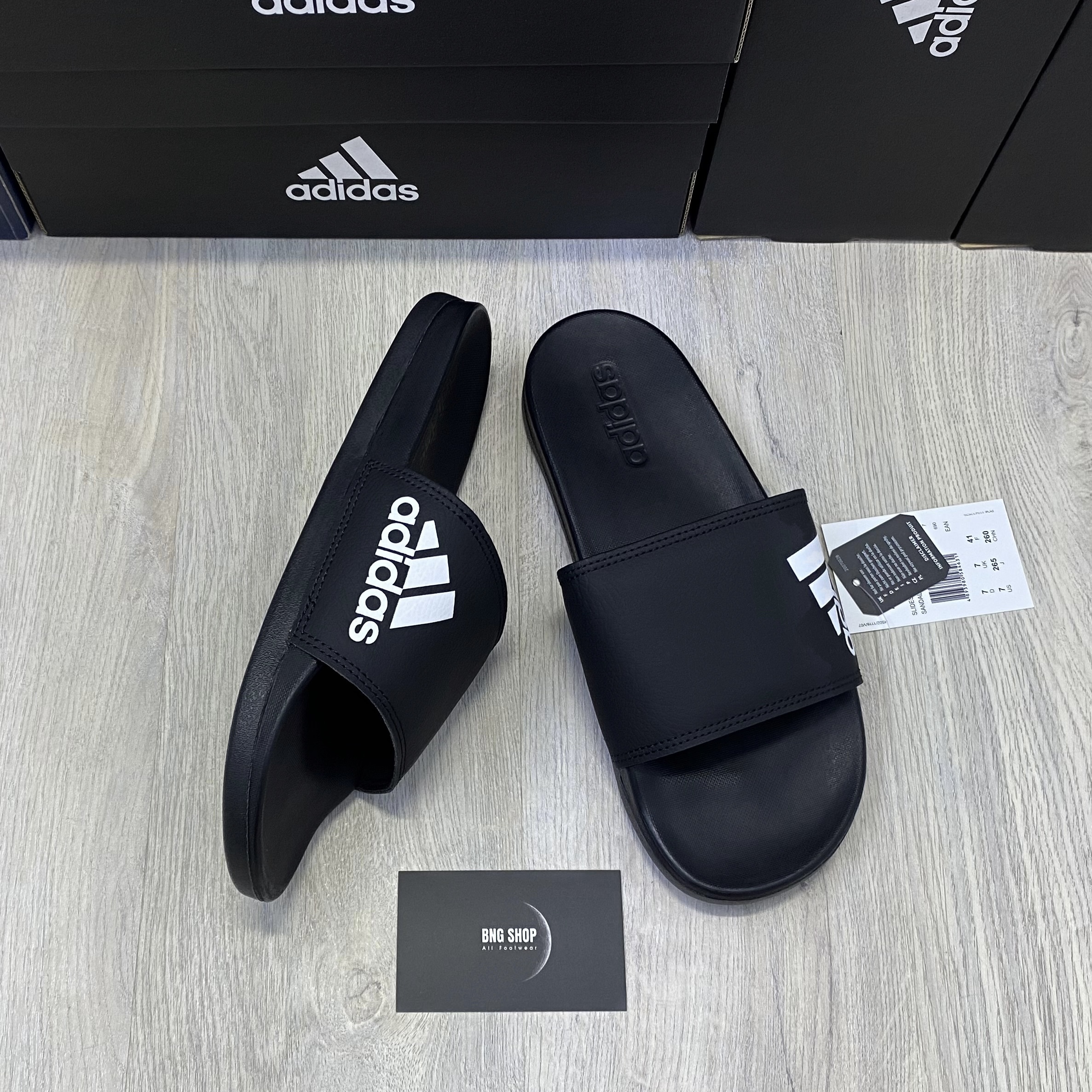 Dép Adidas Adilette Comfort Slides Full Box - Dép quai ngang đế mềm, cloudfoam, full box