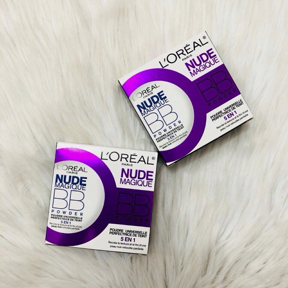 [HCM]PHẤN NÉN 2 TẦNG LOREAL VIỀN TÍM CÓ KÈM BÔNG PHẤN MỊN