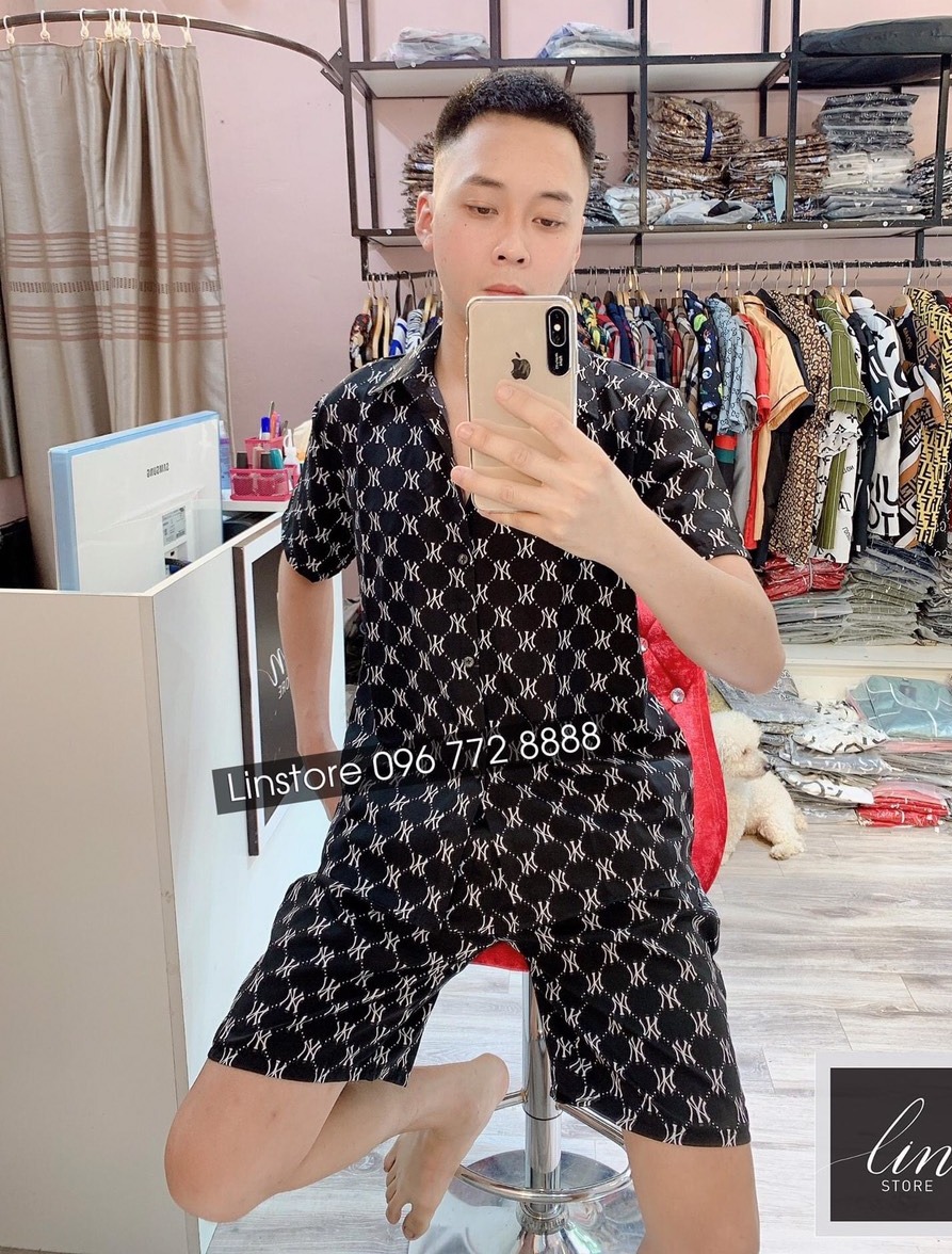 💝 ĐẸP XUẤT SẮC 💝 Bộ Quần Áo Pizama Nam Chất Liệu Kate Thái Cực HotE3789