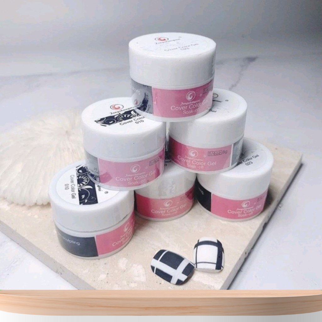 Gel vẽ trắng đen nail , Gel vẽ trang trí móng nail siêu đặc 10ml
