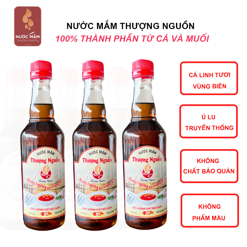 Combo 3 chai Nước mắm Nhỉ cá linh Thượng Nguồn mỗi chai 500ml