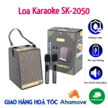 [ MẪU MỚI 2025 ] Loa Bluetooth Karaoke Qixi SK 2050 Chất Âm Hay Hình Thức Đẹp Kèm 2 Mic Không Dây Công Suất 50W Bluetooth 5.0 Pin Trâu, Hát Karaoke, Nghe Nhac, Kết Nối Androi