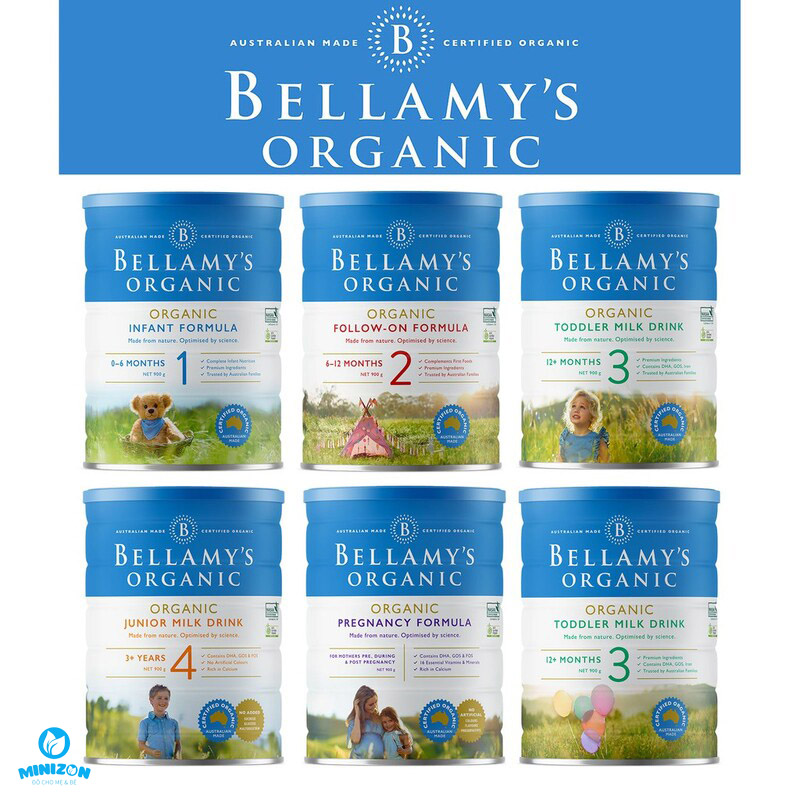 Sữa bột bellamy's organic số 1 , 2 , 3, 4 lon 900g mamababyvn