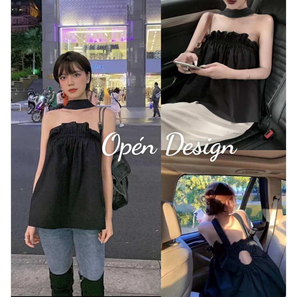 ?Áo Ống Thiết Kế Khoét Tròn Hở Lưng Cổ Chocker siêu mới lạ?