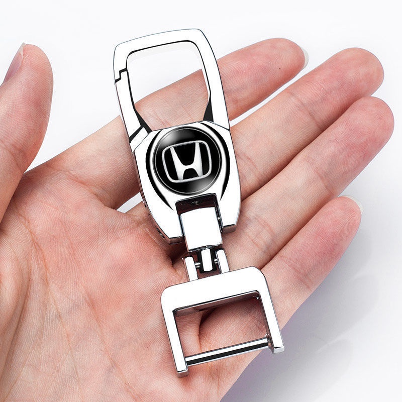 Móc khóa hợp kim Inox tặng kèm tua vít có logo các hãng xe Hyundai - Toyota - Kia - Mazda - Ford - Chevrolet - Honda- Phụ kiện ô tô