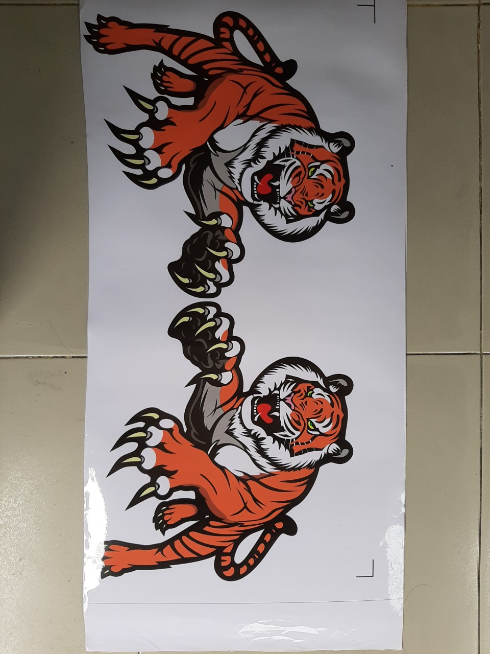 Tem hổ cam mẫu mới 2022 loại 1 lớp, tem dán trang trí , tem dán decal xe