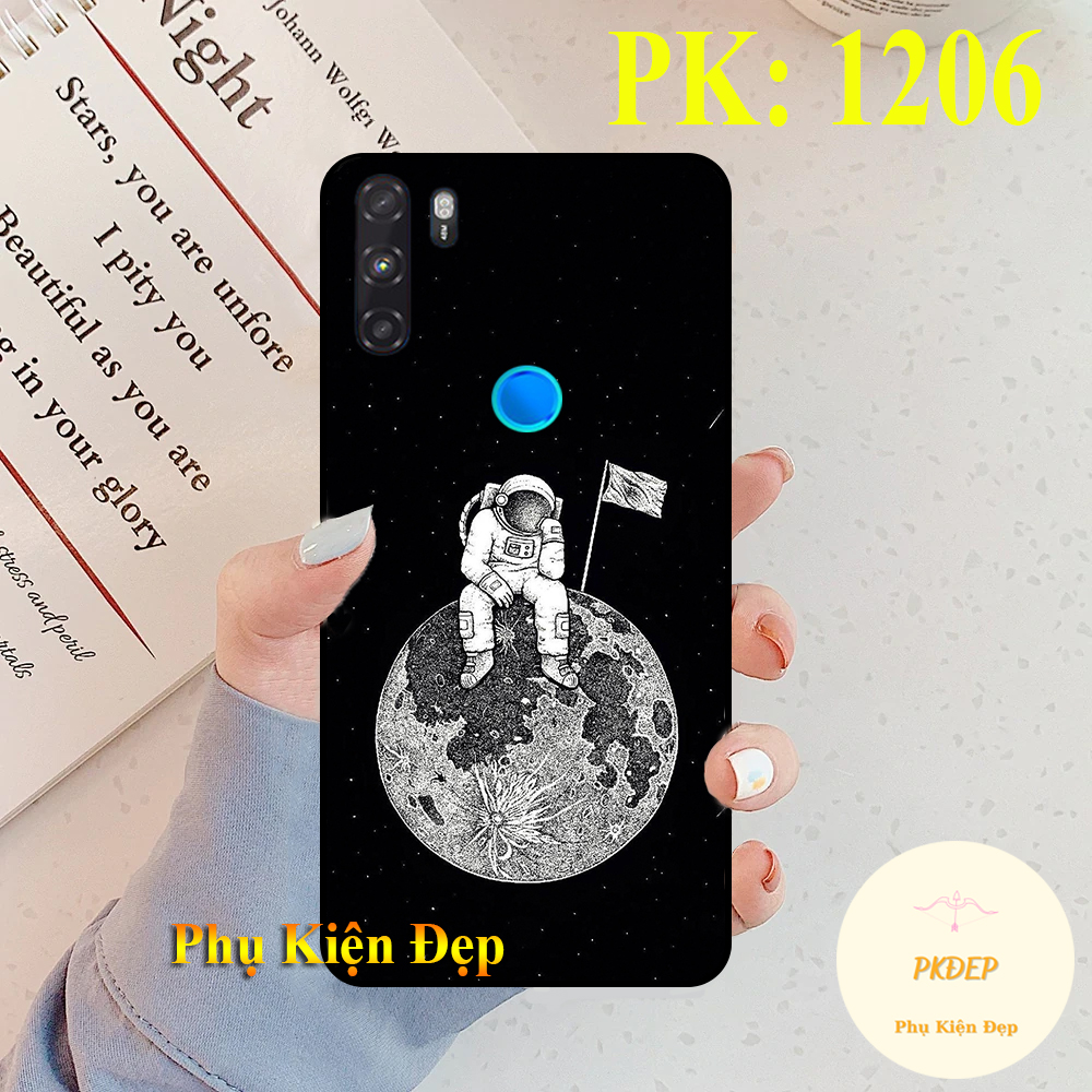 Ốp lưng Vsmart Active 3 dẻo đen in hình không gian vũ trụ